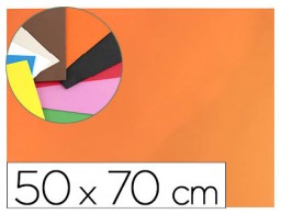 Goma EVA Liderpapel 50x70cm. 60g/m² espesor 1,5mm naranja